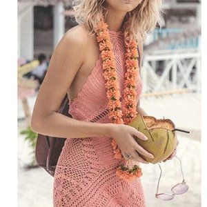 Spell Zahara Crochet Halter Midi Dress